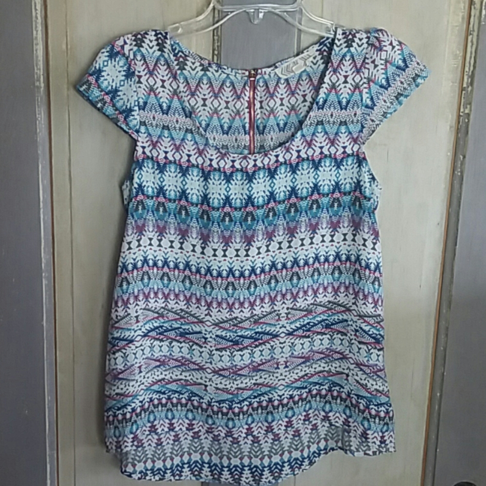 Pink Rose High Low Blouse